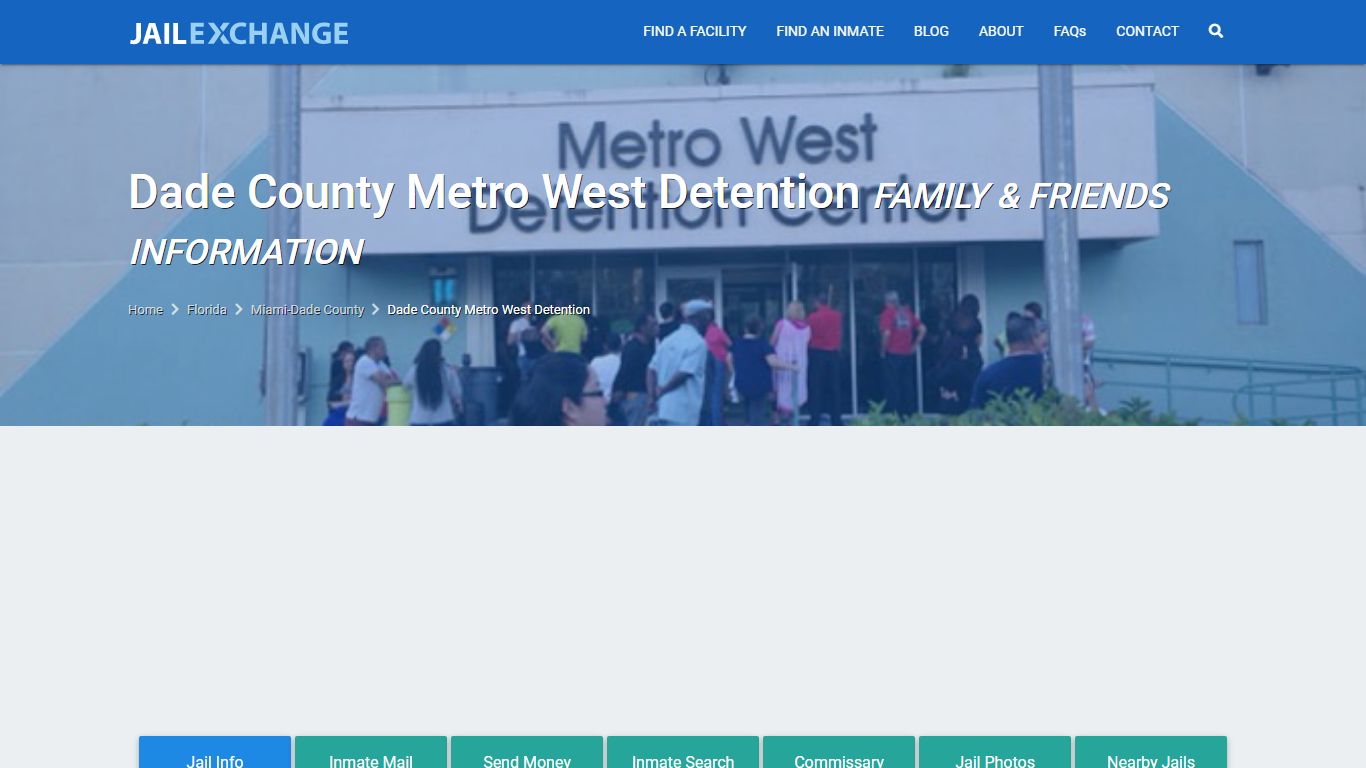 Dade County Metro West Detention FL - JAIL EXCHANGE